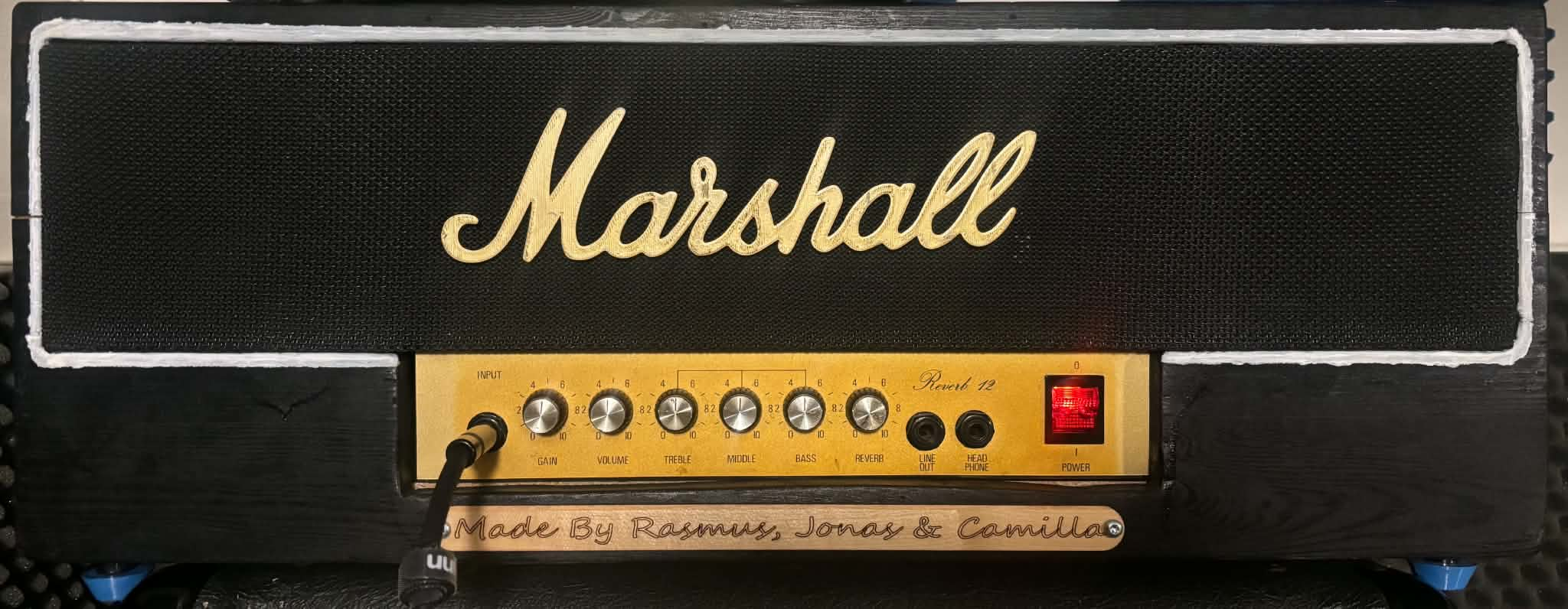 Original modified Marshall Reverb 12 amplifier head used as the reference